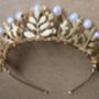 The Agatha Crown Oak Leaf Pearl Tiara, thumbnail 4 of 12
