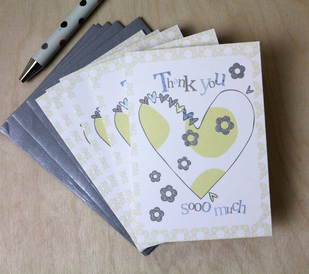 Mini Thank You Cards Five Pack By Molly Mae