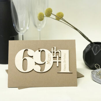 Personalised 69+One Birthday Card, 8 of 10