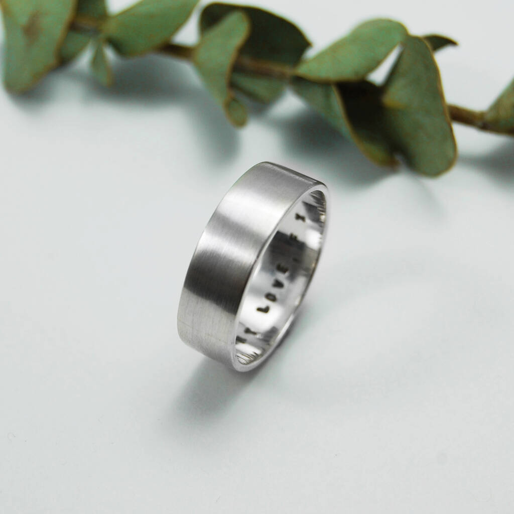 Men's Silver Personalised Eternity Ring, 1 of 12