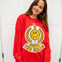 Deck The Halls Women's Christmas Jumper In Red, thumbnail 1 of 5