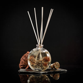 Glass Botanical Reed Diffuser, Red Rose Scent, 2 of 6