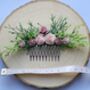 Blush And Dusky Pink Flower Hair Comb, thumbnail 2 of 6