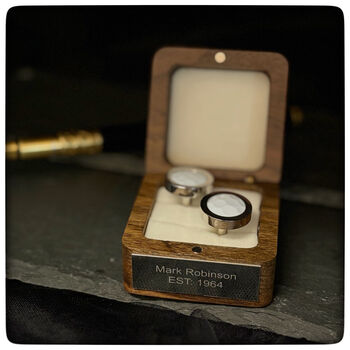 Personalised Football Leather Cufflinks, 5 of 11