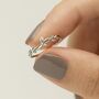 Sterling Silver Oxidised Leaf Ring, thumbnail 1 of 4