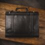 Leather Briefcase For Men Women Black Messenger, thumbnail 1 of 12