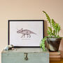 Vintage Triceratops Dinosaur Children's Art Print, thumbnail 1 of 5