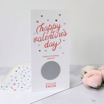 Personalised Happy Valentine’s Day Gift Scratch Card1, 2 of 4
