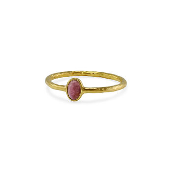 Dainty 18kt Gold Pink Tourmaline Ring Success, 2 of 5