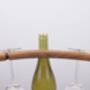 Reclaimed Oak Wine Bottle And Glass Holder, thumbnail 4 of 9