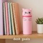 Cute Standing Silicone Pencil Case Pink Cat, thumbnail 2 of 3