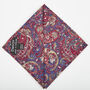 Mens Purple And Red Paisley Pocket Square, thumbnail 7 of 7