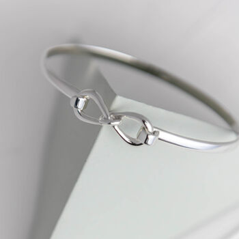 Personalised Silver Infinity Bracelet Bangle, 3 of 8