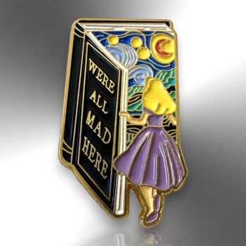 We Are All Mad Here Alice In Wonderland Enamel Pin, 3 of 8