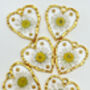 Heart Necklace With Daisy Flowers And Gold Beads, thumbnail 2 of 12