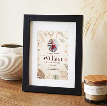 Personalised Floral Photo Keepsake Print, 4 of 7