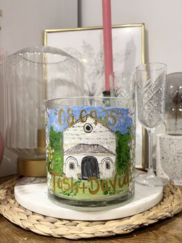 Personalised Hand Painted Candle Gift – Bespoke Venue Or Photo Art For Weddings, Engagements And Birthdays, 7 of 12