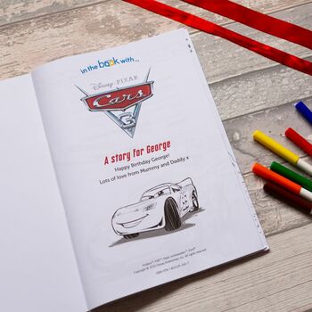 Personalised Disney Cars Three Colouring Book, 3 of 7