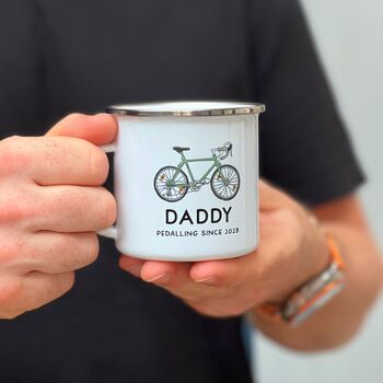 Bicycle Enamel Mug Racer Bike Style, 8 of 8