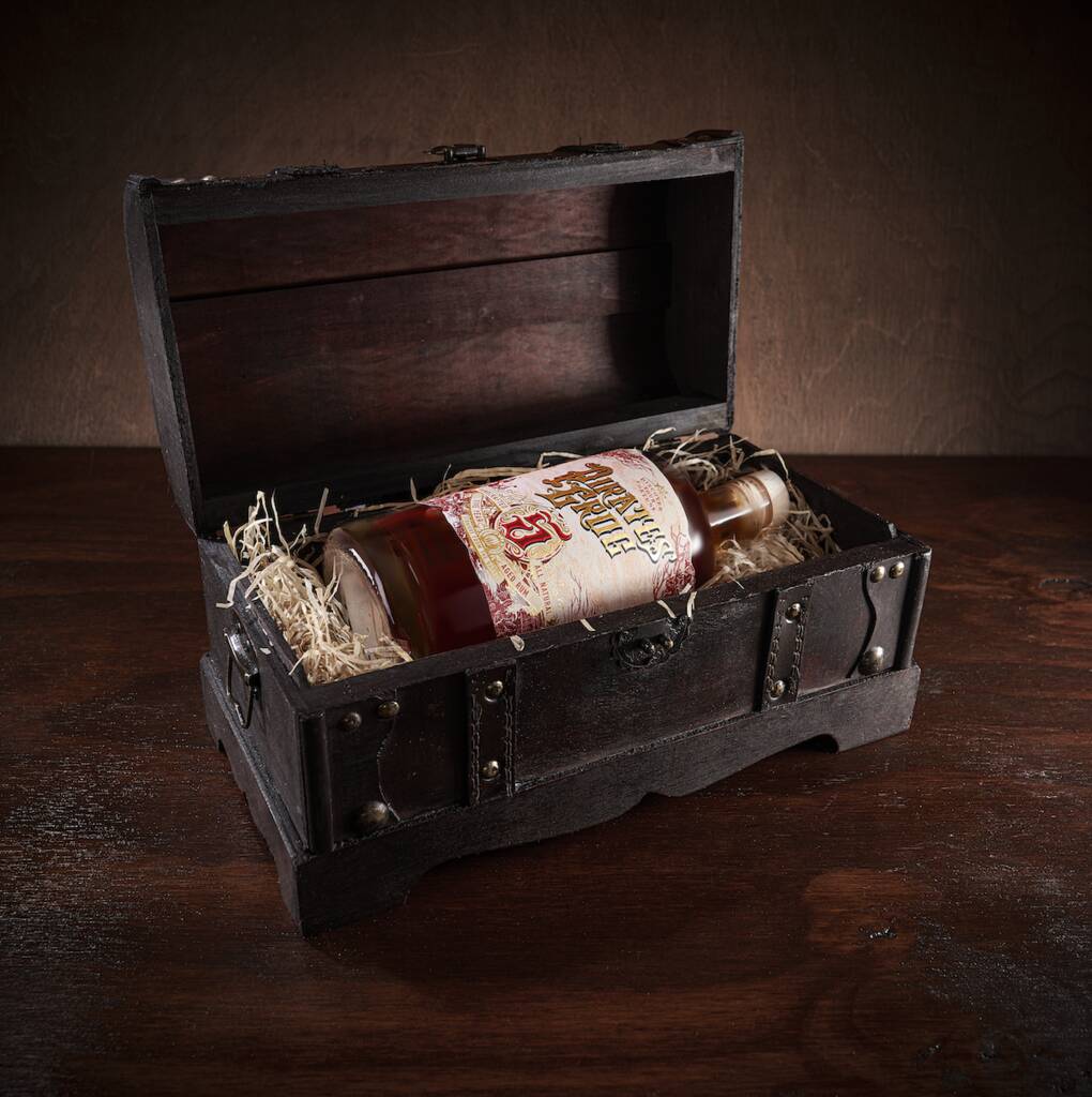 Five Year Aged Rum Gift Chest With Personalised Scroll By Pirate's Grog