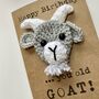 Old Goat Funny Crochet Birthday Card Handmade, thumbnail 2 of 6