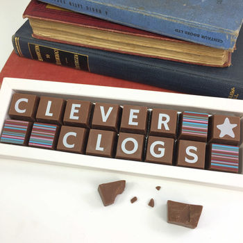 Personalised Clever Clogs Genius Chocolate Gift, 3 of 4