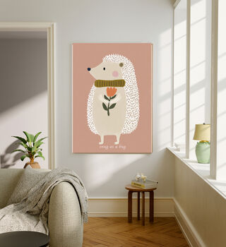 Cute Hedgehog Nursery Art Print, 2 of 4