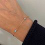 Blue Opal Bracelet In Sterling Silver, thumbnail 2 of 3