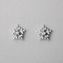 Sterling Silver Snowflake Stud Earrings, thumbnail 5 of 7