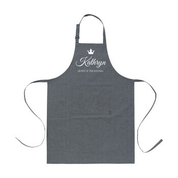 Personalised Contemporary Queen Of The Kitchen Apron, 8 of 12