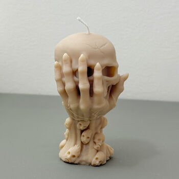 Gothic Skull In Hand Candle Halloween Decoration, 8 of 10