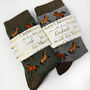 Personalised Christmas Horse Bamboo Socks With Gold Foil Label, thumbnail 1 of 9