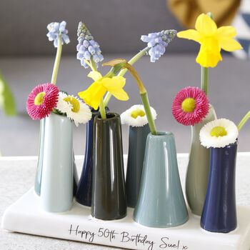 Birthday Multi Stem Personalised Vase, 6 of 11