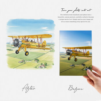 Personalised Plane Portrait – Aviation Gift For Him Or Dad, 2 of 12