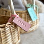 Baby Basket Or Blanket Personalised Leather Tag, thumbnail 9 of 12