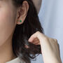 Sterling Silver Green Crystal Stud Earrings, thumbnail 2 of 5