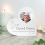 Personalised White In Loving Memory Dove Photo Heart, thumbnail 2 of 5