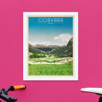 Personalised Giro D'italia Corvara Cycling Print, 3 of 3