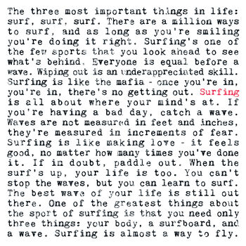 Surfing Quotes Card For Surfers, 2 of 4