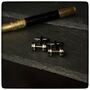Personalised Gunmetal Dumbbell Cufflinks, thumbnail 6 of 10