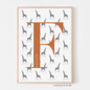 Personalised Giraffe Initial Print, thumbnail 3 of 12