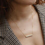 Gold Or Silver Engraved Bar Necklace, thumbnail 4 of 7