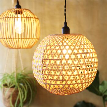 Round Woven Bamboo Lampshade, 4 of 4