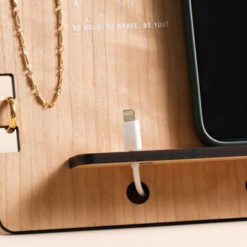 Personalised Women's Name Wooden Accessory Stand, 3 of 4