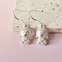 Smiling Buddha Sterling Silver Earrings, thumbnail 2 of 4