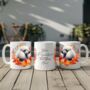 Personalised Dog Mug Poodle In An Autumn Wreath, thumbnail 2 of 2