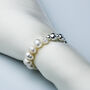 Sterling Silver And Pearl Bead Stretch Ring, thumbnail 2 of 4