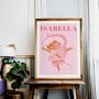 Little Ballerina | Personalised Children's Art Print, thumbnail 6 of 11