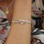 Organic Mixed Metal Statement Bracelet, thumbnail 2 of 9