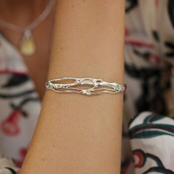 Organic Mixed Metal Statement Bracelet, 2 of 9
